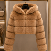 Women’s Cropped Faux Fur Jacket