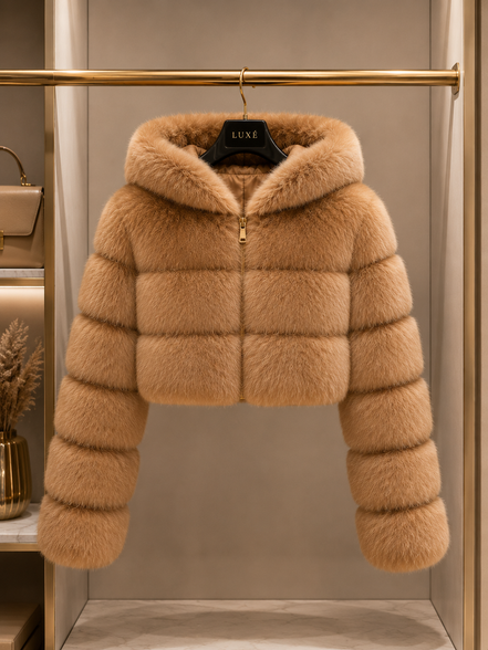 Women’s Cropped Faux Fur Jacket