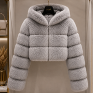 Women’s Cropped Faux Fur Jacket
