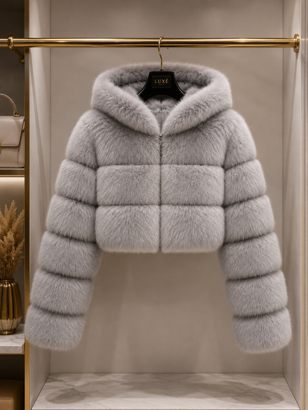 Women’s Cropped Faux Fur Jacket