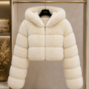 Women’s Cropped Faux Fur Jacket