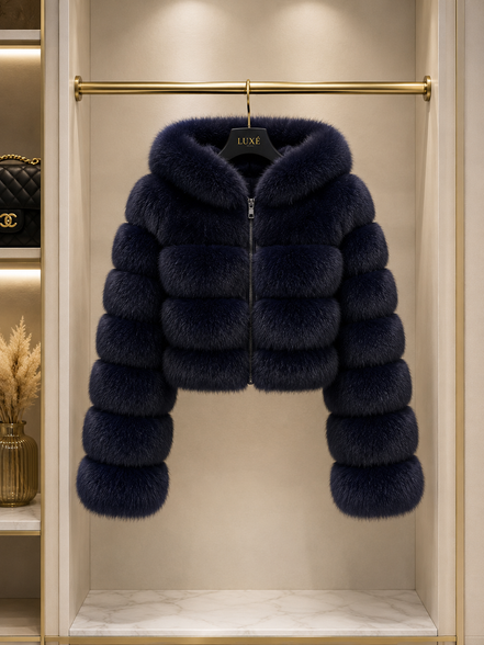 Women’s Cropped Faux Fur Jacket