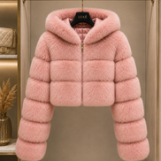 Women’s Cropped Faux Fur Jacket