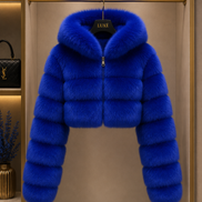 Women’s Cropped Faux Fur Jacket