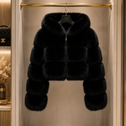 Women’s Cropped Faux Fur Jacket