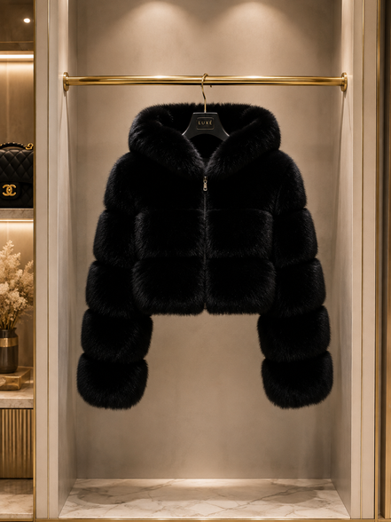 Women’s Cropped Faux Fur Jacket