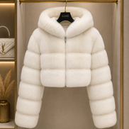 Women’s Cropped Faux Fur Jacket