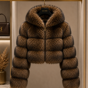 Women’s Cropped Faux Fur Jacket