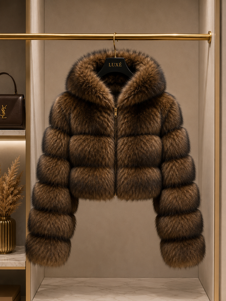 Women’s Cropped Faux Fur Jacket